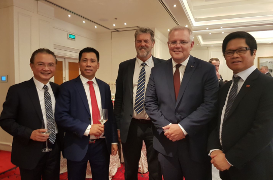 Thủ tướng Australia và phu nhân gặp gỡ các doanh nghiệp hàng đầu Việt Nam