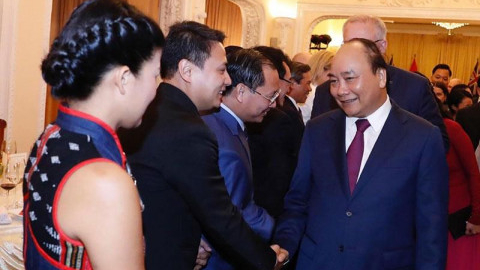 越南企业参加澳大利亚总理的招待会